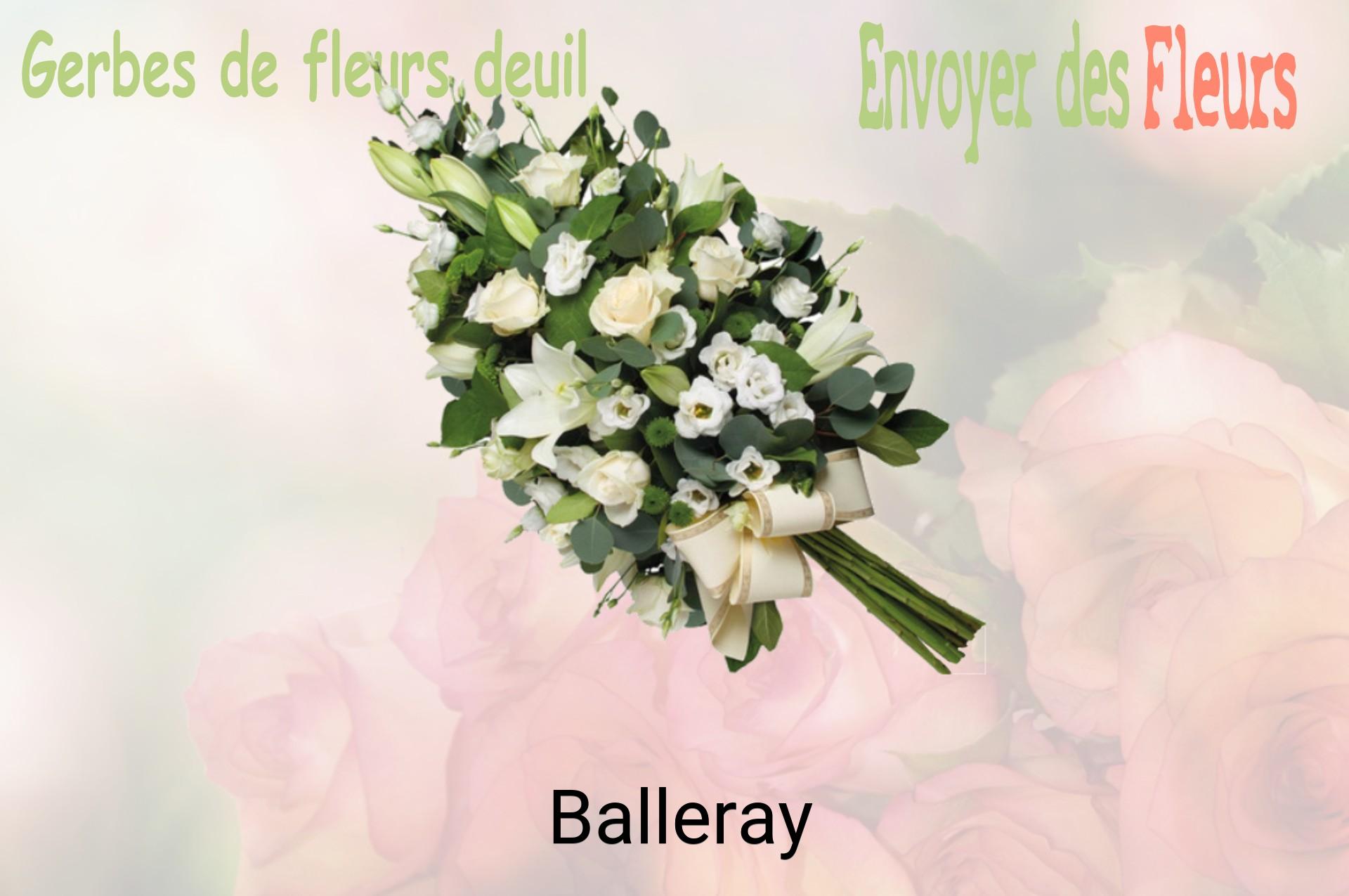 Gerbe de fleurs de deuil livrée à Balleray